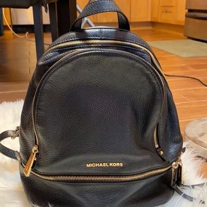 Michael Kors Rhea Pebbled Leather Backpack